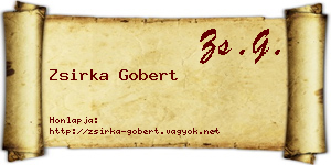 Zsirka Gobert névjegykártya